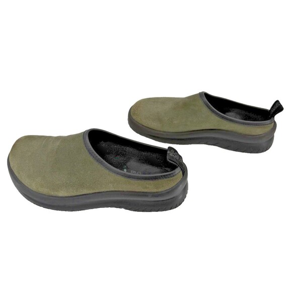BIRKENSTOCK Tatami Olive Green Suede Clogs Mules Slip-on Shoes LADIES 7 MEN'S 5 - Picture 9 of 14